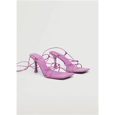Sandalias tiras tacón -  Mujer | MANGO OUTLET Melilla