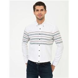 Haki Regular Fit Uzun Kollu Gömlek