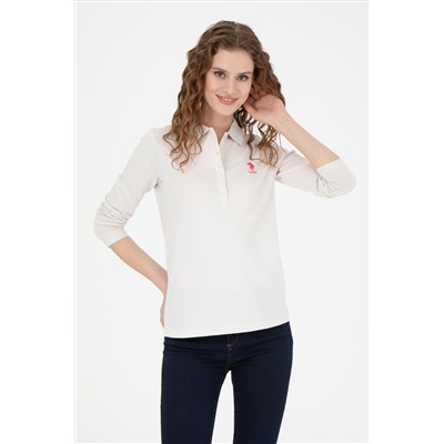 Kadın Taş Basic Polo Yaka Sweatshirt