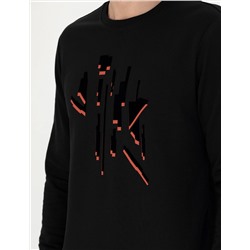 Siyah Regular Fit Sweatshirt