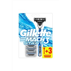 Gillette, Mach 3 Start Tıraş Makinesi + 4'lü Yedek Tıraş Bıçağı
