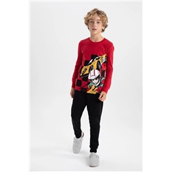 Defacto Erkek Çocuk Baskılı Uzun Kollu Pijama Takımı B2645A823AU