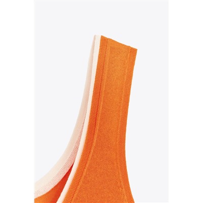 DOUBLE LAYER TRIM KNIT MAXI DRESS