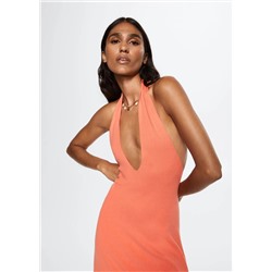 Vestido punto aberturas -  Mujer | MANGO OUTLET España