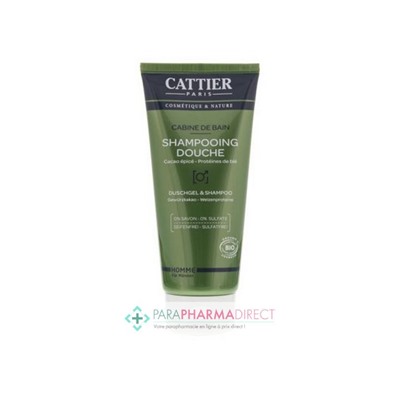 Cattier Homme Cabine de Bain Shampooing Douche BIO 200ml