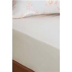 Manon King Size Plus %100 Pamuk Ranforce Lastikli Çarşaf - Ekru