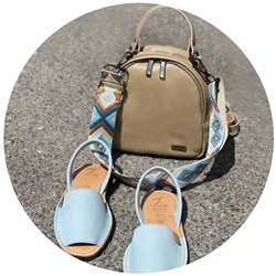 AB.ZAPATOS · 503-8 · NOB celeste+AB.Z · Pelle · mochila NAPA taupe /2 CB-6 celeste (750) АКЦИЯ &##x1f4a5;