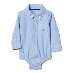 Baby Oxford Button-Up Bodysuit