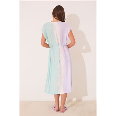 Vestido largo tie-dye viscosa