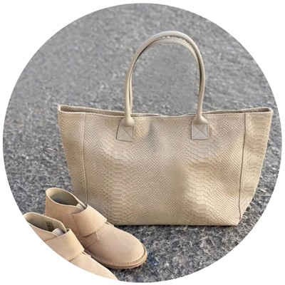 Ab.Zapatos 3316 New R • Camel+PELLE 1836/2 serpiente beig АКЦИЯ