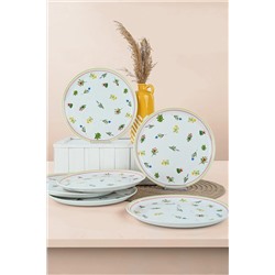 Keramika Bahar Çiçekleri Servis Tabağı 25 Cm 6 Adet ST042106F004A534800MAS3T00