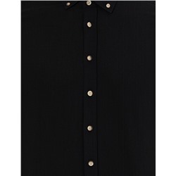 Siyah Slim Fit Uzun Kollu Gömlek