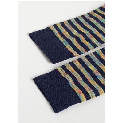 Kurze gerippte Herrensocken aus Fil d‘Ecosse