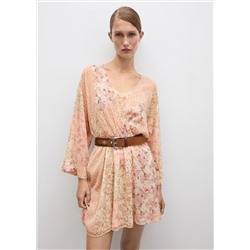 Vestido corto estampado floral