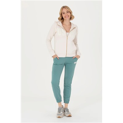 Kadın Taş Kapüşonlu Basic Sweatshirt
