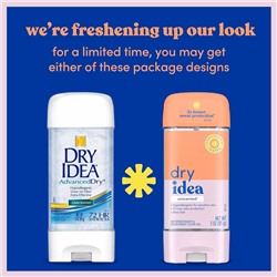 Dry Idea Gel Deodorant & Antiperspirant | 2X Longer Sweat Protection | 72-Hour Odor Protection | Unscented & Hypoallergenic for Sensitive Skin, 3 oz.