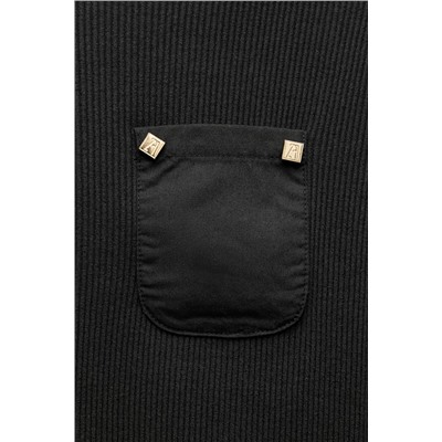 T-SHIRT WITH RIBBED POCKET