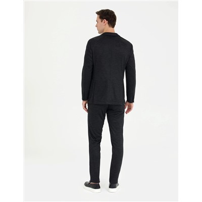 Antrasit Ekstra Slim Fit Spor Takım Elbise