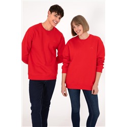 Erkek Kırmızı Basic Sweatshirt