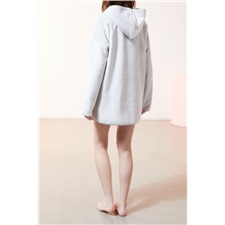 Платье-толстовка с капюшоном Faust Светло-серое