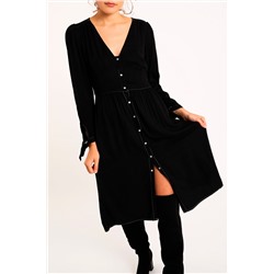 Vestido camisero Negro
