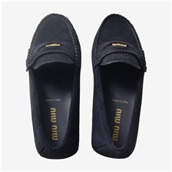 Mi*u Mi*u  👟   женские лоферы из натуральной замши и воловьей кожи, мягкие и очень удобные ✔️ отшиты из остатков оригинальных тканей✔️