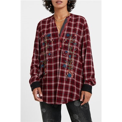 Blusa tartán bordados