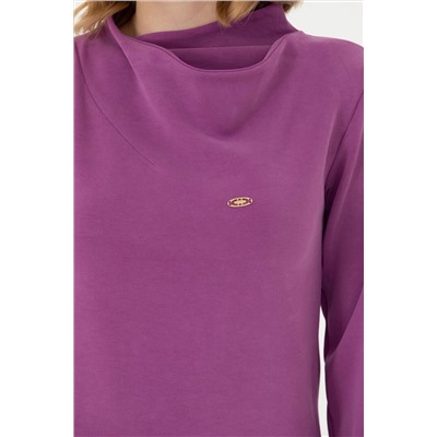 Kadın Violet Dik Yaka Sweatshirt