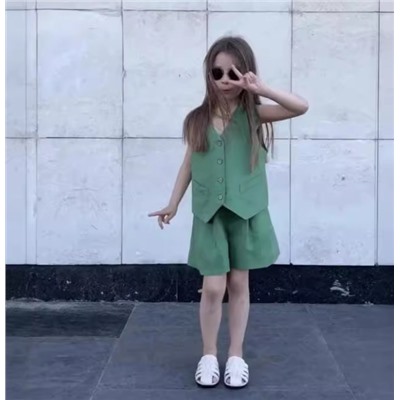Детский хлопковый костюм для девочек