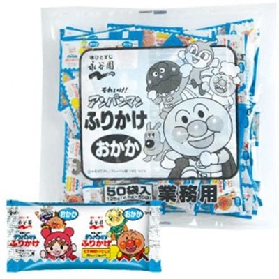 Ассорти Nagatanien Rice Seasoning Furikake Anpanman Fish Okaka 2.5 gx50 пакетиков