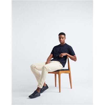 Knitted Polo, Men, Dark Blue