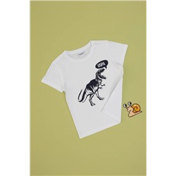 U.S. Polo Assn., Erkek Çocuk Beyaz Bisiklet Yaka Tişört 50307200-vr013