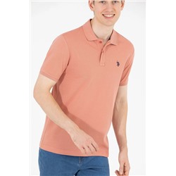 Erkek Pudra Basic Polo Yaka Tişört