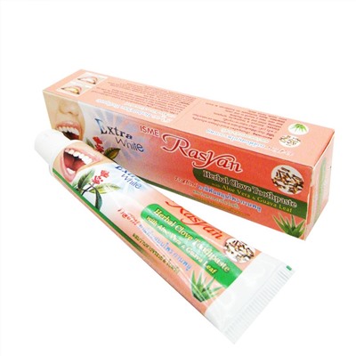 RASYAN Herbal toothpaste with cloves aloe vera and guava leaves Травяная зубная паста с гвоздикой Алоэ Вера и листьями гуавы 30г