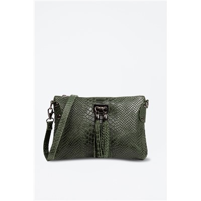 Bandolera de piel Savina Verde
