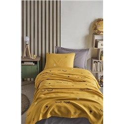 Ev & Ev Home Baskılı Pike Takımı Tek Kişilik Dide Sarı Ep-023860
