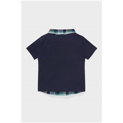 Kurzarmshirt - Bio-Baumwolle - 2-in-1-Look