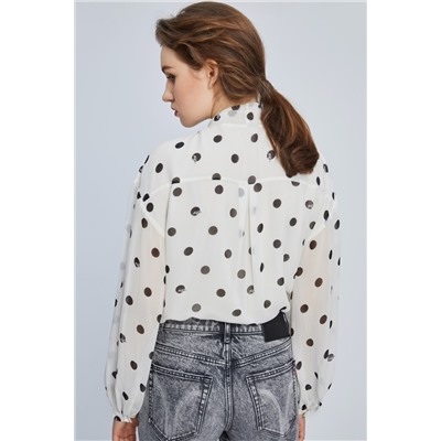 Camisa de seda Blanco