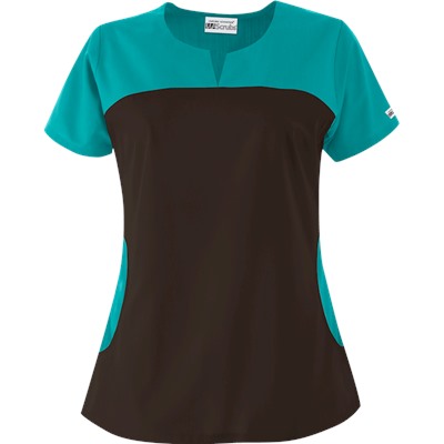 UA Best Buy Rounded Notch Neck Scrub Top