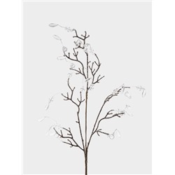 Ветка декоративная, 65 см, акрил/пластик, серебристая, Белые кристаллы, Interior silver