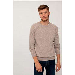 Jersey de lana y cachemir Beige jaspeado