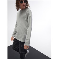Langarmshirt aus dickem Baumwollstoff
