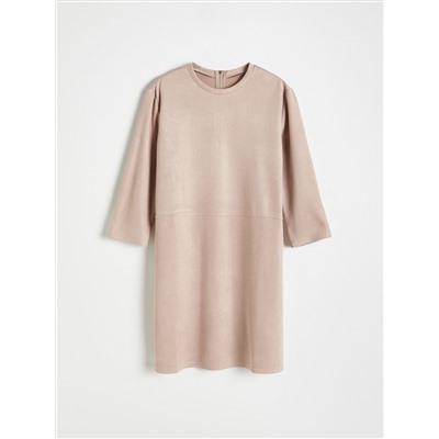 Kleid In Velourslederoptik