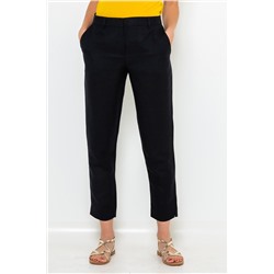 Pantalón slim de lino Gris oscuro