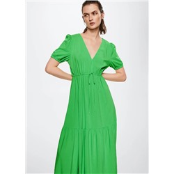 Vestido largo fluido -  Mujer | MANGO OUTLET España