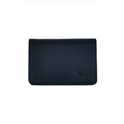Garbalia, Hakiki Deri Lacivert Unisex Cüzdan MAGNET101