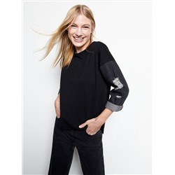 Shirt mit Jeansärmeln