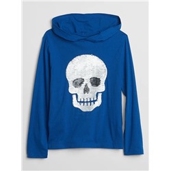 Kids Flippy Sequin Graphic Hoodie T-Shirt