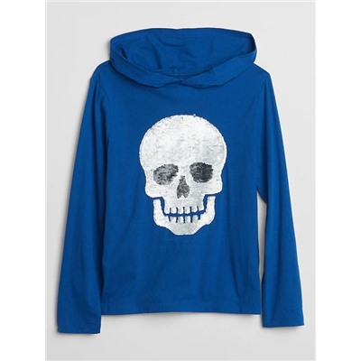 Kids Flippy Sequin Graphic Hoodie T-Shirt