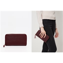 Cartera de piel Pely Burdeos